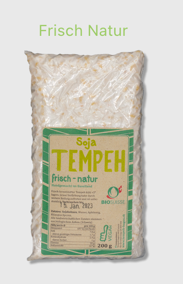 Soja Tempeh frisch natur (Bio-CH) ⭐ Lieferung nur freitags ⭐ Bestellschluss Montagabend